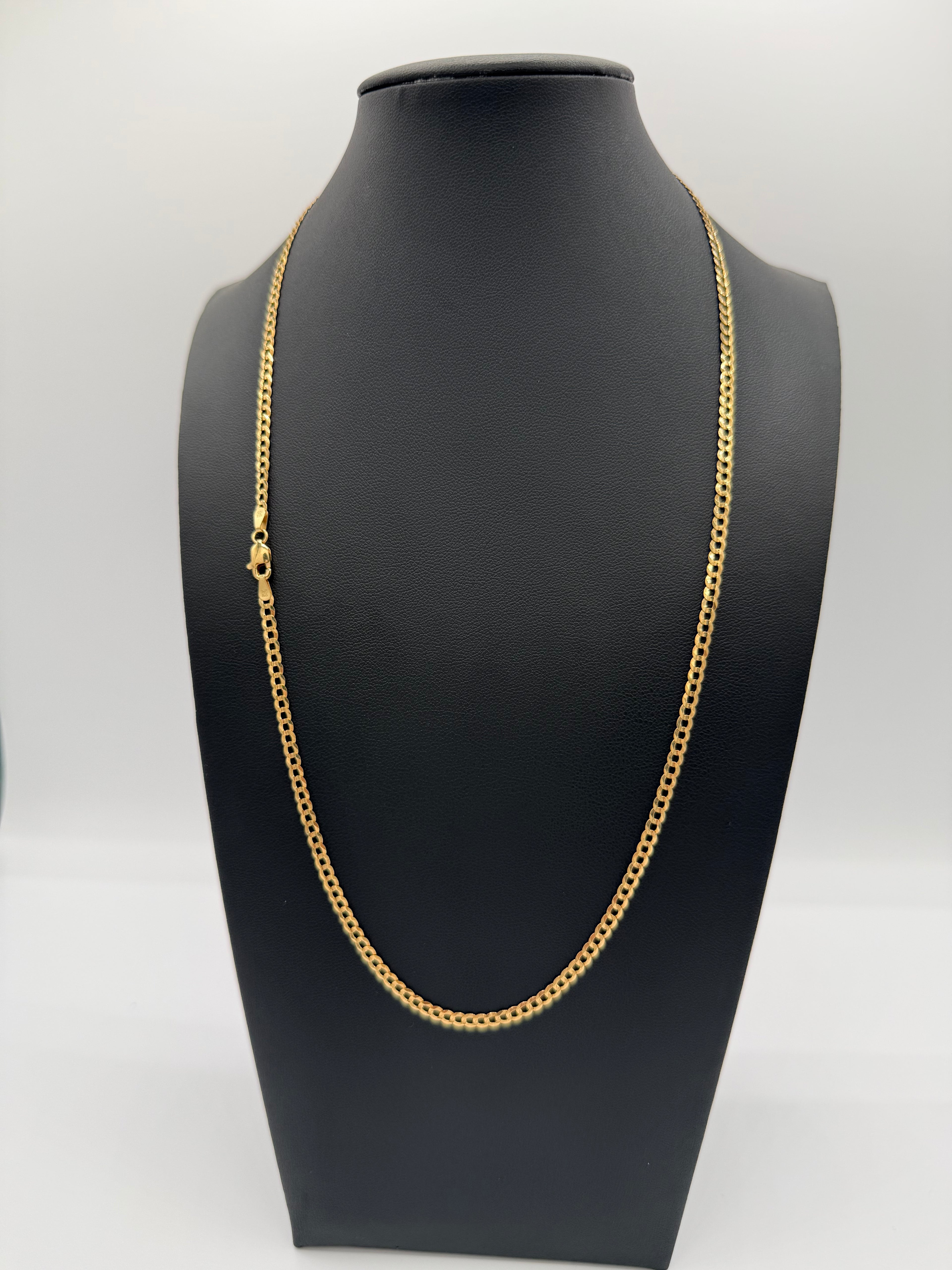 Cadena corte brillo 10k 3mm 22”