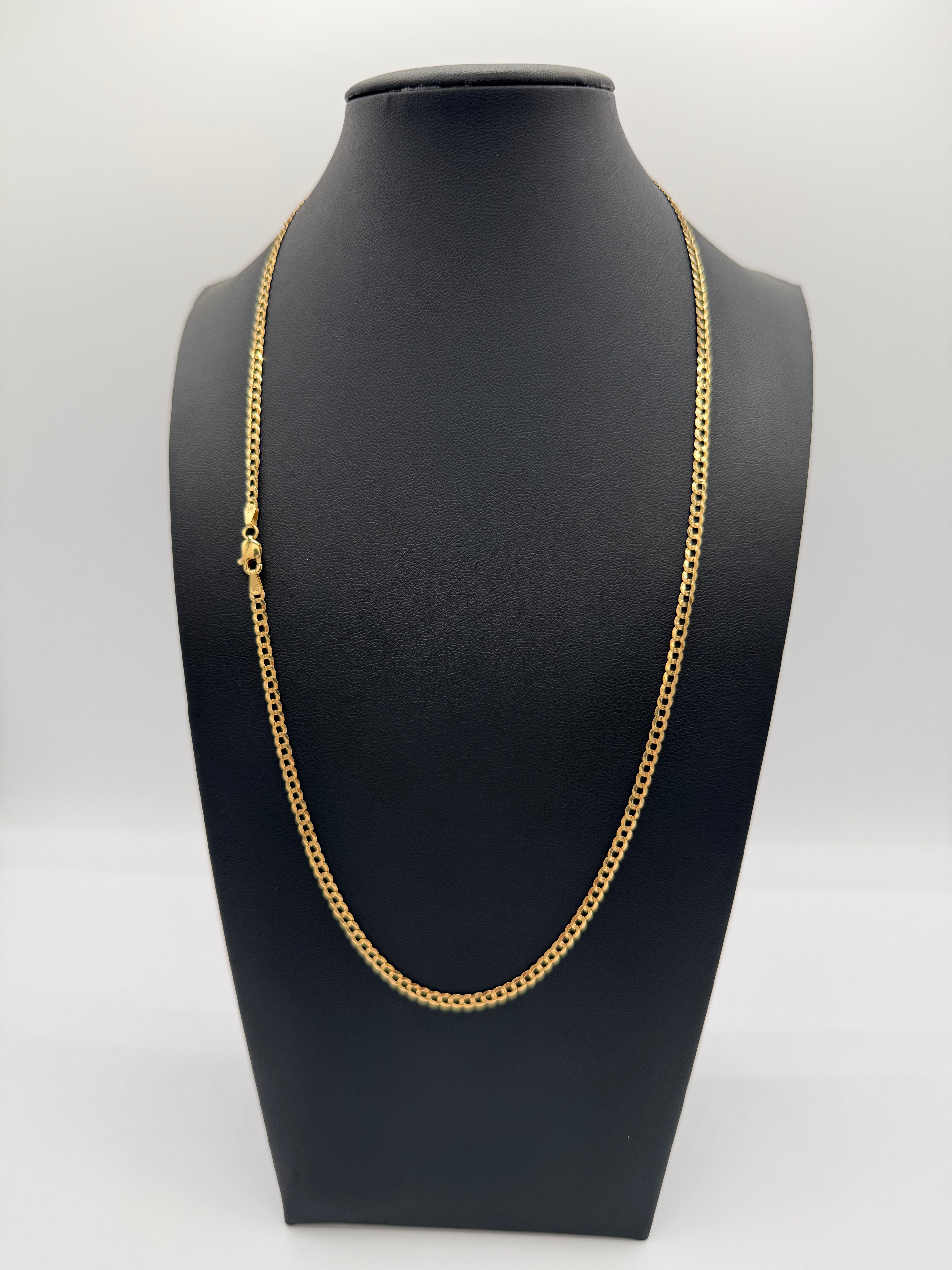 Cadena corte brillo 10k 3mm 22”