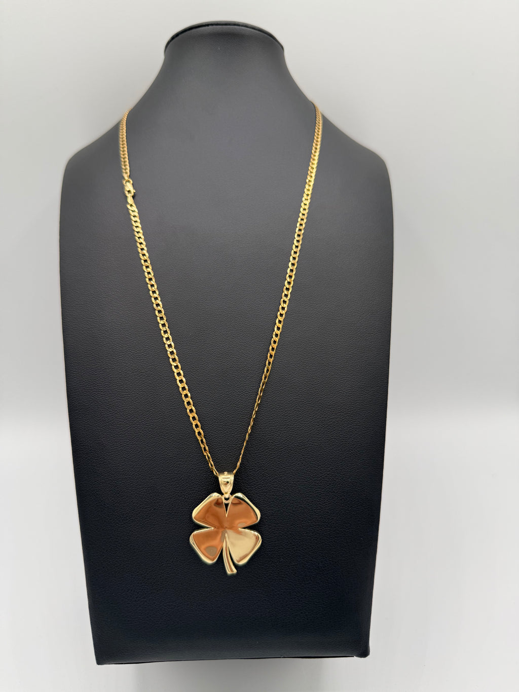 Cadena corte brillo 10k con colgante