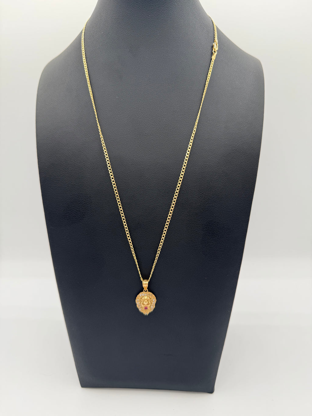 Cadena 10k con colgante de Leon