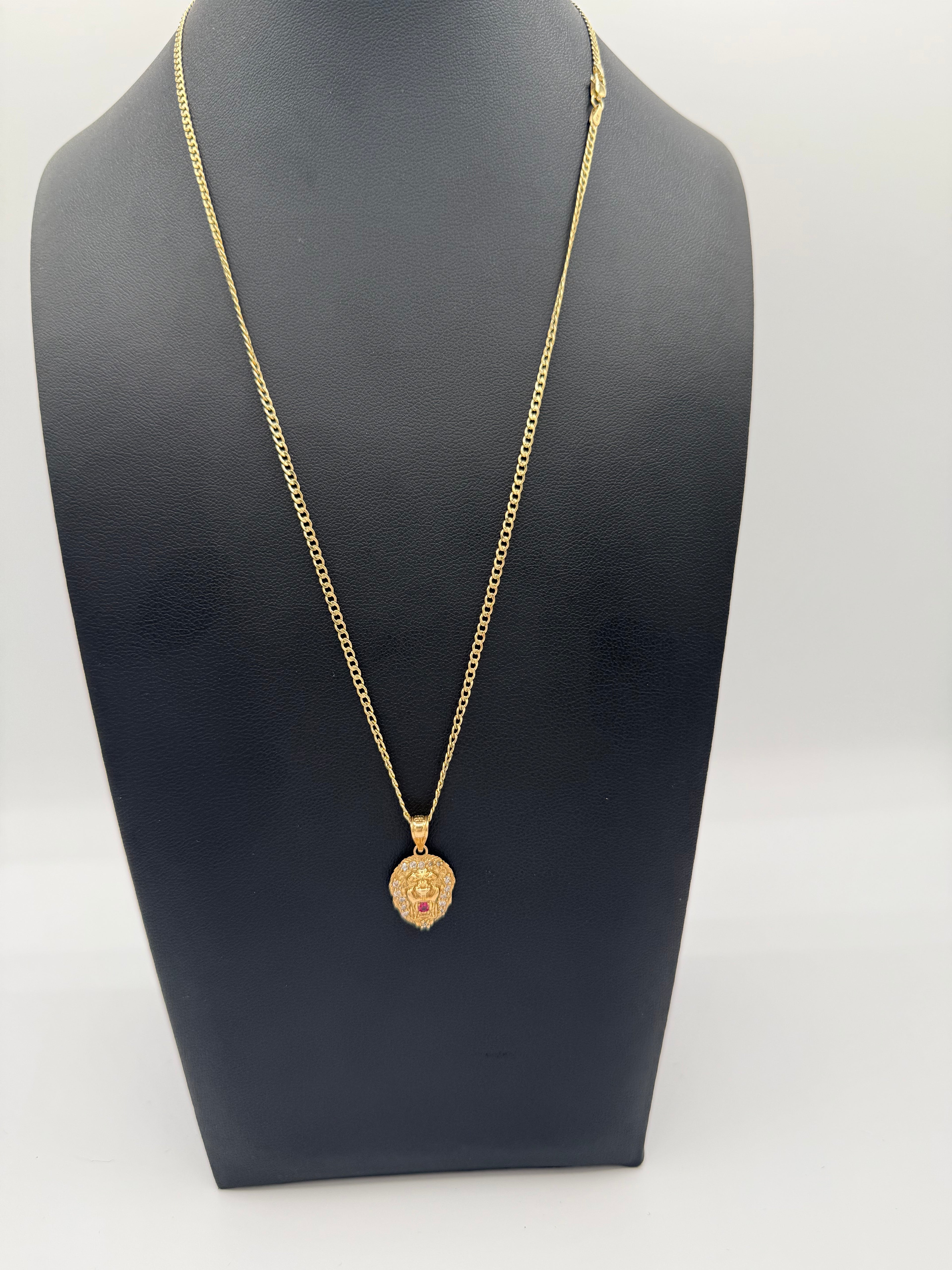 Cadena 10k con colgante de Leon